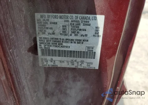 2003 Ford F150 from USA, damaged, VIN 2FTRX17283CA07212